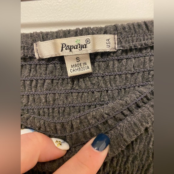 😈3/35😈 Grey strapless dress - Picture 2 of 3